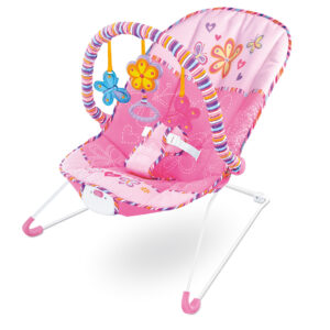 SILLA MECEDORA PARA BEBE ROSA VERDE (JTBABY017)