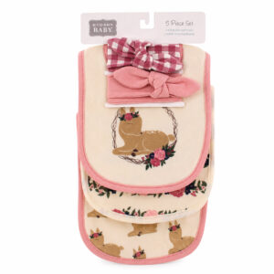 BABEROS X3 + VINCHAS X2 ROSA PASTEL (JTBABY060)