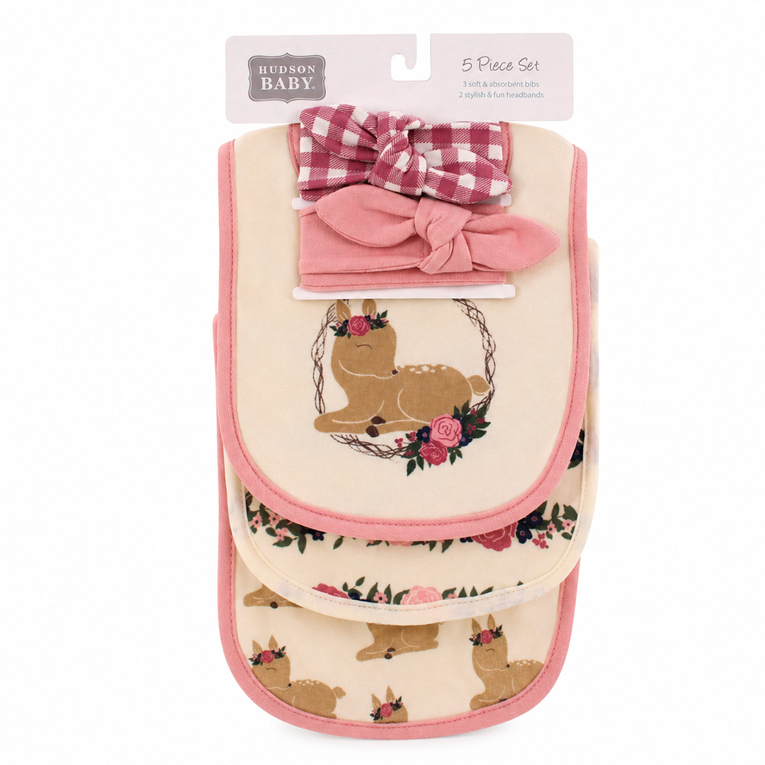 BABEROS X3 + VINCHAS X2 ROSA PASTEL (JTBABY060)