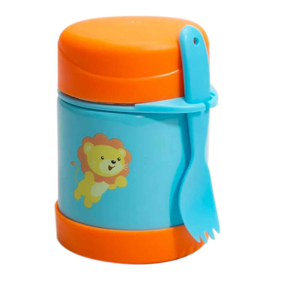 POTE TERMICO INFANTIL CON CUBIERTO ANIMAL FUN (JTBABY12119)