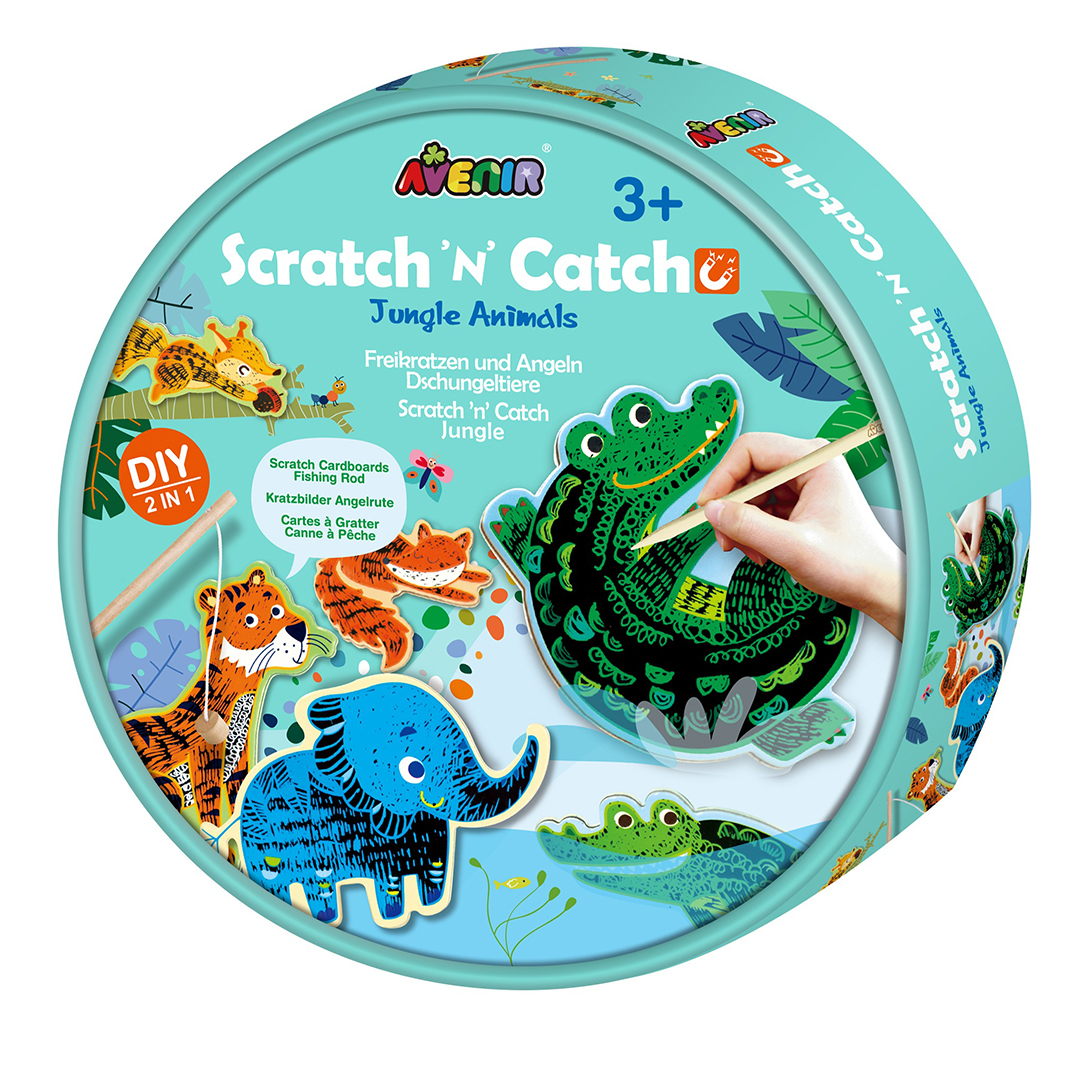 JUEGO 2 EN 1 PESCA SCRATCH N CATCH ANIMALS (JTBABYAV047)