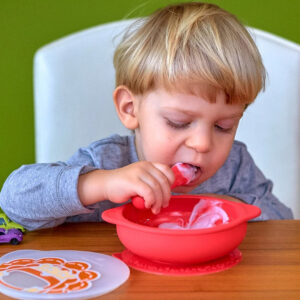 BOWL SILICONA CON BASE ADHERIBLE TAPA (JTBABYMNM14)