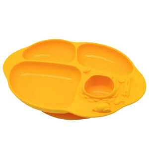PLATO INFANTIL DE SILICONA CON DIVISIONES Y BASE YUMMY (JTBABYMNM24)