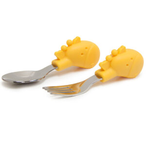 SET CUCHARA Y TENEDOR DE AGARRE DE PALMA (JTBABYMNM34)