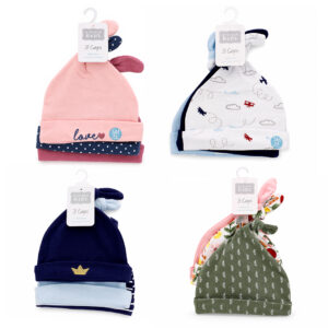 GORRO PARA BEBE RECIEN NACIDO X3 100% ALGODON NUDO (JTBABYQA2033)
