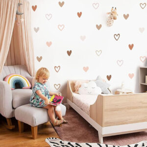 VINILO DECORATIVO AUTOADHESIVO CORAZONES (JTBABYQH031)