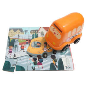 PUZZLE DE MADERA CON AUTOBUS ESCOLAR (JTBABYQJ6055)
