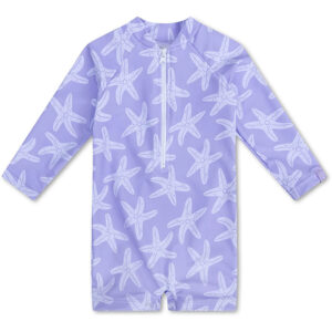 TRAJE DE BAÑO UV ESTRELLAS DE MAR LILA (JTBABYSWIM015)
