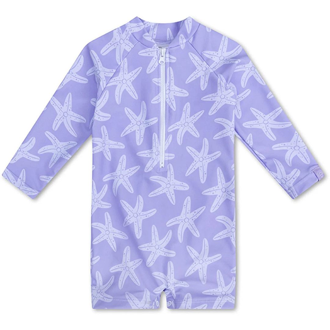 TRAJE DE BAÑO UV ESTRELLAS DE MAR LILA (JTBABYSWIM015)