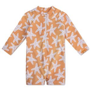 TRAJE DE BAÑO UV ESTRELLA DE MAR NARANJA (JTBABYSWIM016)