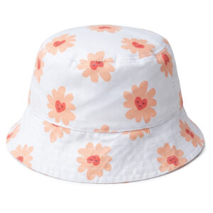 GORRO DE VERANO BLANCO FLOR CORAZONES (JTBABYSWIM044)
