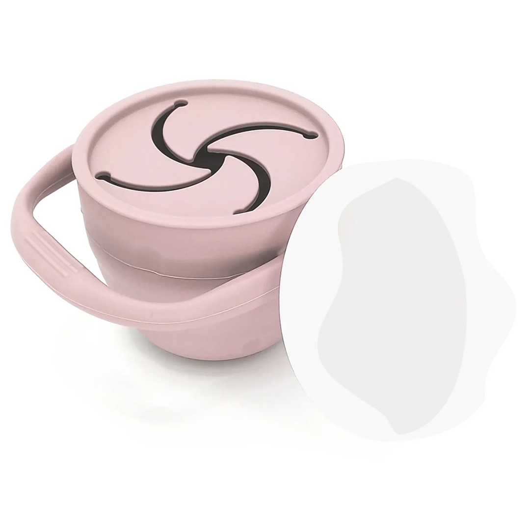 TAZA DE SNACK DE SILICONA CON TAPA (JTBABYTY05622)