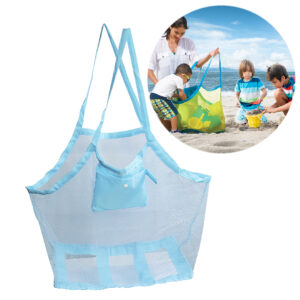 BOLSA PLAYERA DE RED PARA JUGUETES PLEGABLE AZUL (JTBAZ364AZU)