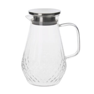 JARRA DE VIDRIO 2.1L 22.5CM CON TAPA Y ASA (JTBAZ403)
