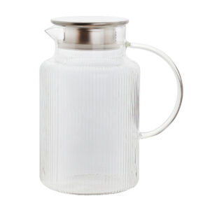JARRA DE VIDRIO 2.1L 20CM CON TAPA Y ASA (JTBAZ404)