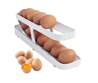 ORGANIZADOR DISPENSADOR DE HUEVOS 2 NIVELES BLANCO (JTBAZQH303)