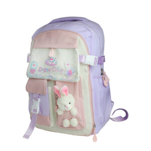 MOCHILA ESCOLAR KAWAII CONEJO VIOLETA (JTBOL070VIO)