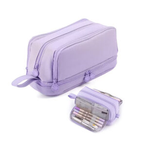 CARTUCHERA ESCOLAR CON CIERRE 4 COMPARTIMIENTOS VIOLETA (JTBOL072VIO)