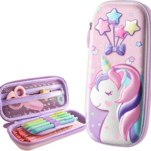 CARTUCHERA CON DISEÑO UNICORNIO EN 3D (JTBOL075)