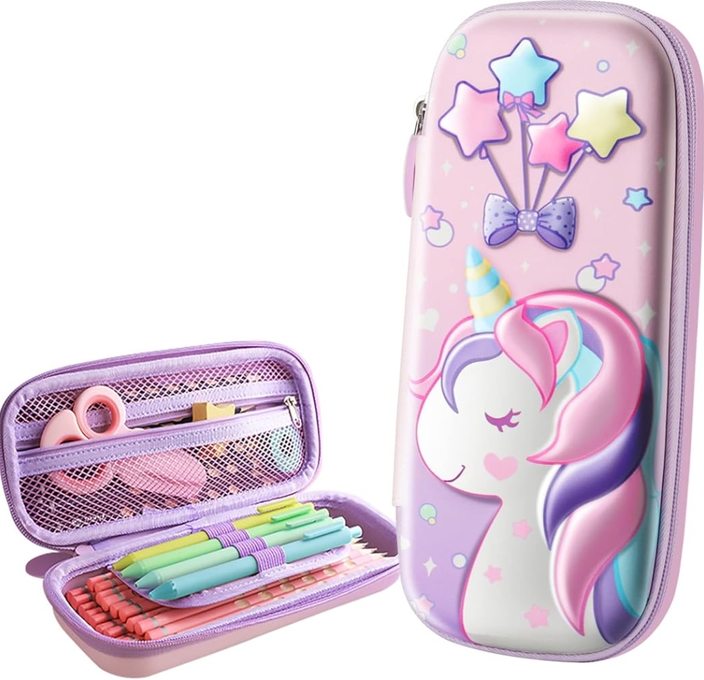 CARTUCHERA CON DISEÑO UNICORNIO EN 3D (JTBOL075)