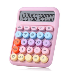 CALCULADORA DE ESCRITORIO 12 DIG BOTONES REDONDOS ROSADO (JTCALC028ROS)