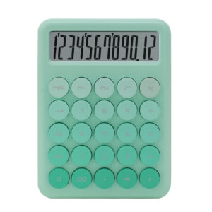 CALCULADORA ESCRITORIO 12DIG BOTONES REDONDOS VERDE (JTCALC029VER)