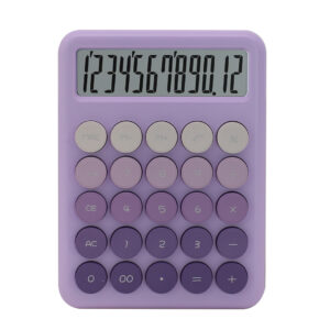 CALCULADORA ESCRITORIO 12DIG BOTONES REDONDOS VIOLETA (JTCALC029VIO)