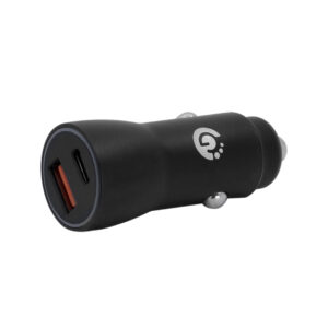 CARGADOR DE AUTO GOLDTECH TIPO C + USB 12V-24V NEGRO (JTCARG132)