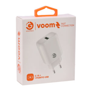 CARGADOR ADAPTADOR GOLDTECH USB BLANCO (JTCARG506)