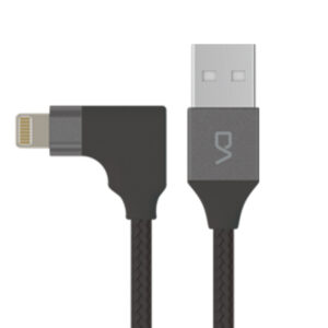 CABLE DA IPHONE 2EN1 LATERAL NEGRO DT0048BK (JTDA021)