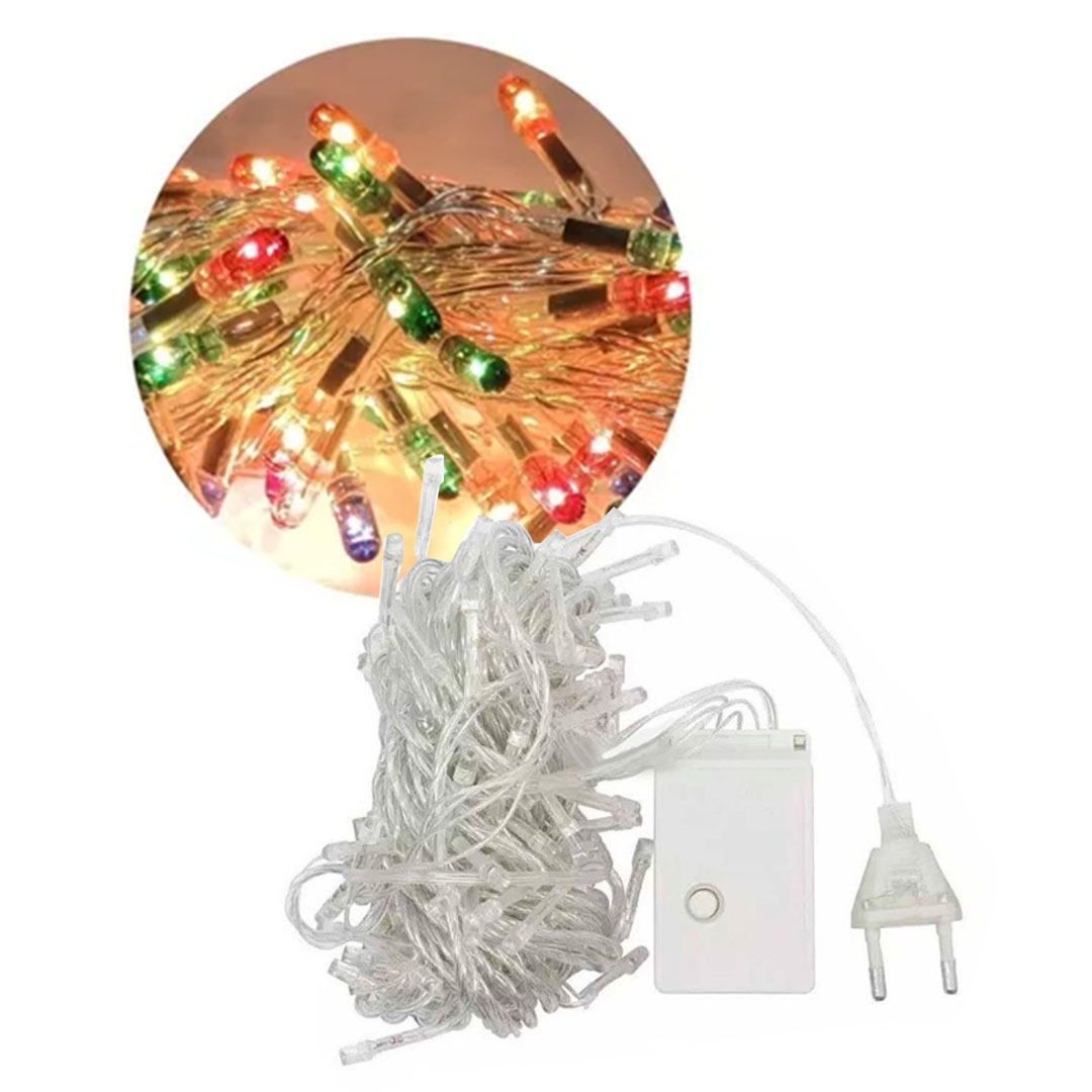 LUCES DE NAVIDAD LED GUIRNALDA 9M100 LUCES DE COLORES 220V (JTFIEST119)