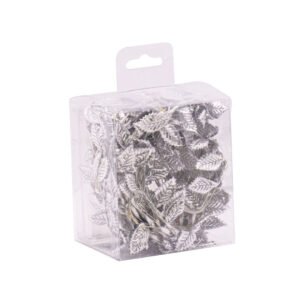 GUIRNALDA NAVIDEÑA 5M LUCES Y HOJAS PLATEADA (JTFIEST132PLA)