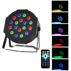 FOCO DE LUZ 18 LED RGB DMX AUDIORITMICO (JTFIEST140)