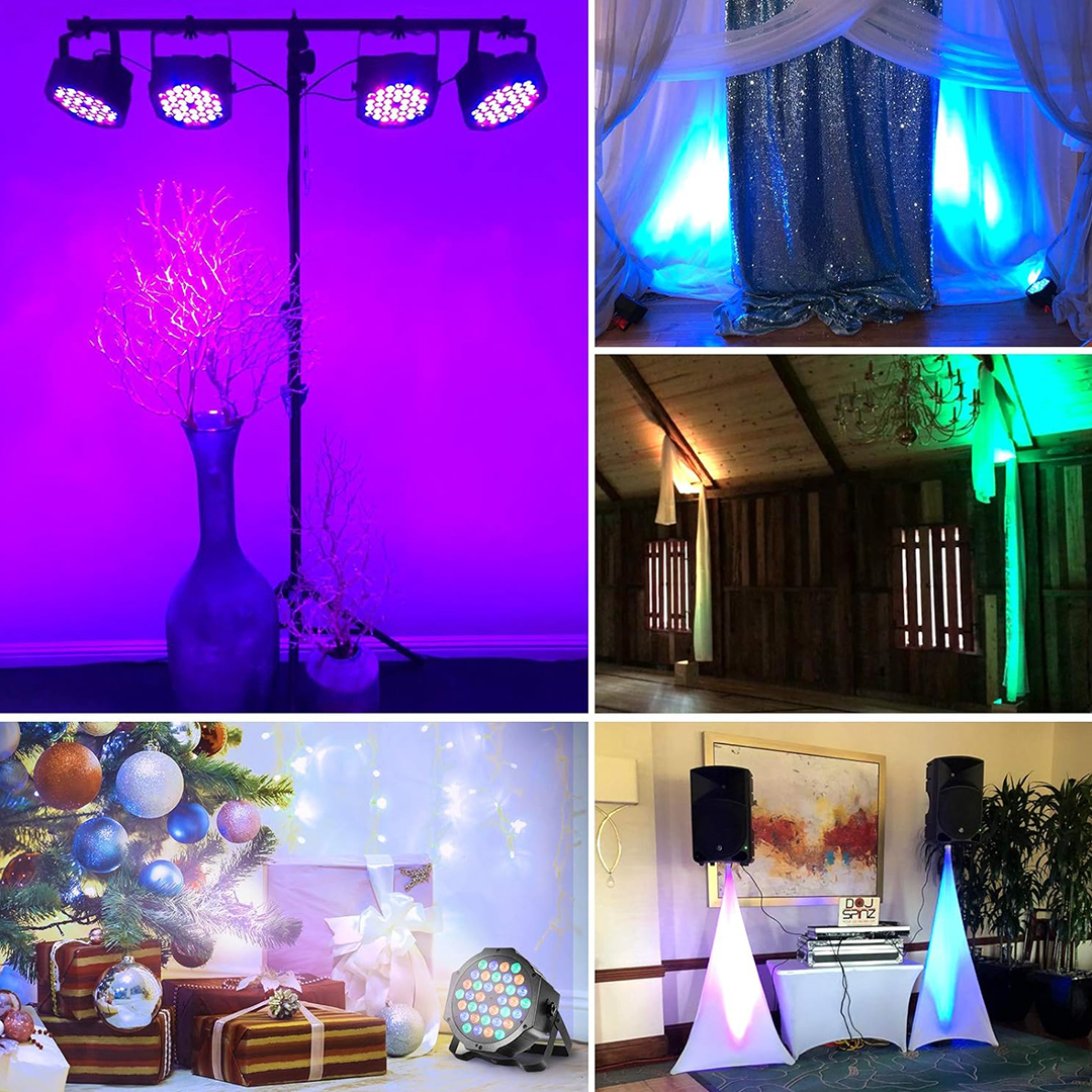 FOCO DE LUZ 36 LED RGB AUDIORITMICO 220V CON CONTROL REMOTO (JTFIEST141) - Image 3
