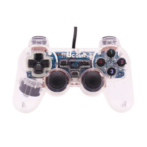 JOYSTICK CABLEADO USB TRANSPARENTE BLANCO (JTGAME136BLA)