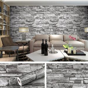 VINILO DECORATIVO ADHESIVO SIMIL PIEDRA GRIS (JTHOG346)