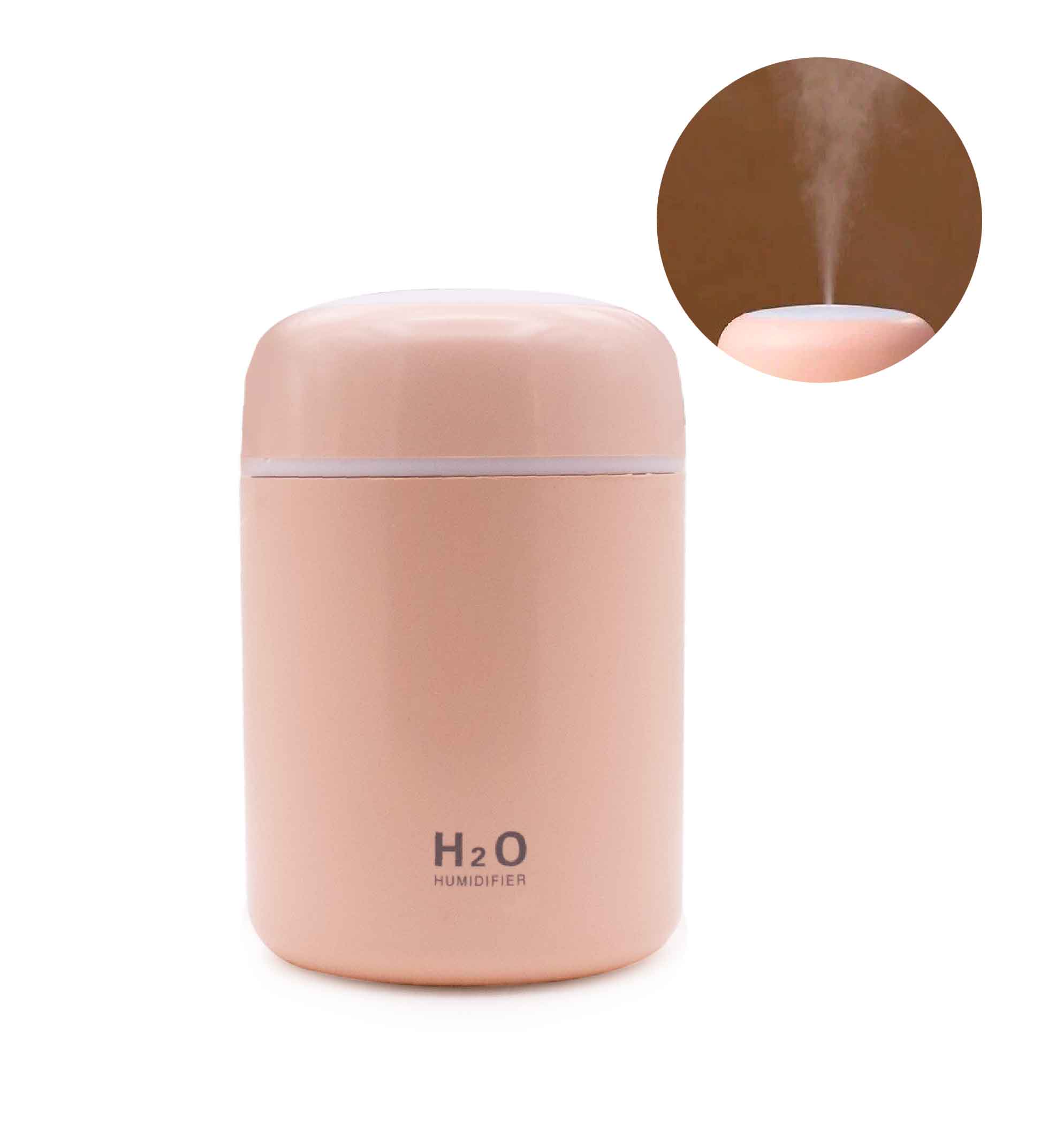 HUMIDIFICADOR DIFUSOR 300ML ROSA CON LUZ LED (JTHOG639)