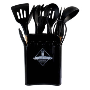 JUEGO MENAGE DE SILICONA CON SOPORTE NEGRO (JTHOG688)