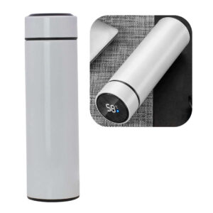 JARRA VASO TERMICO CON PANTALLA LED PLATEADO (JTHOG991BLA)
