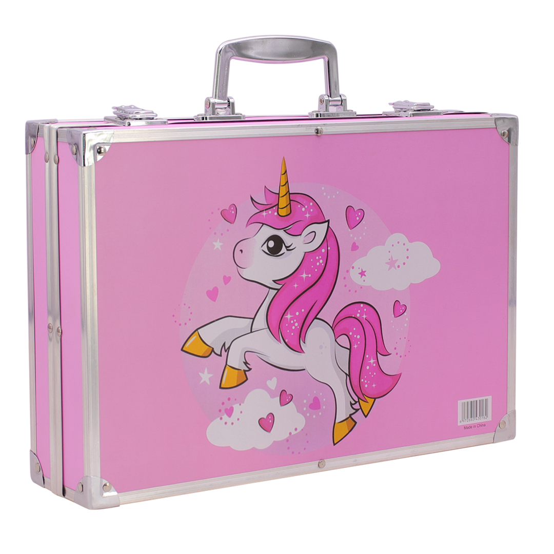 SET DE ARTE INFANTIL145 PIEZAS EN VALIJA UNICORNIO ROSADO (JTJUG310-2) - Image 2