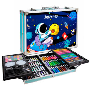 SET DE ARTE INFANTIL 145 PIEZAS EN VALIJA ASTRONAUTA (JTJUG310-6)