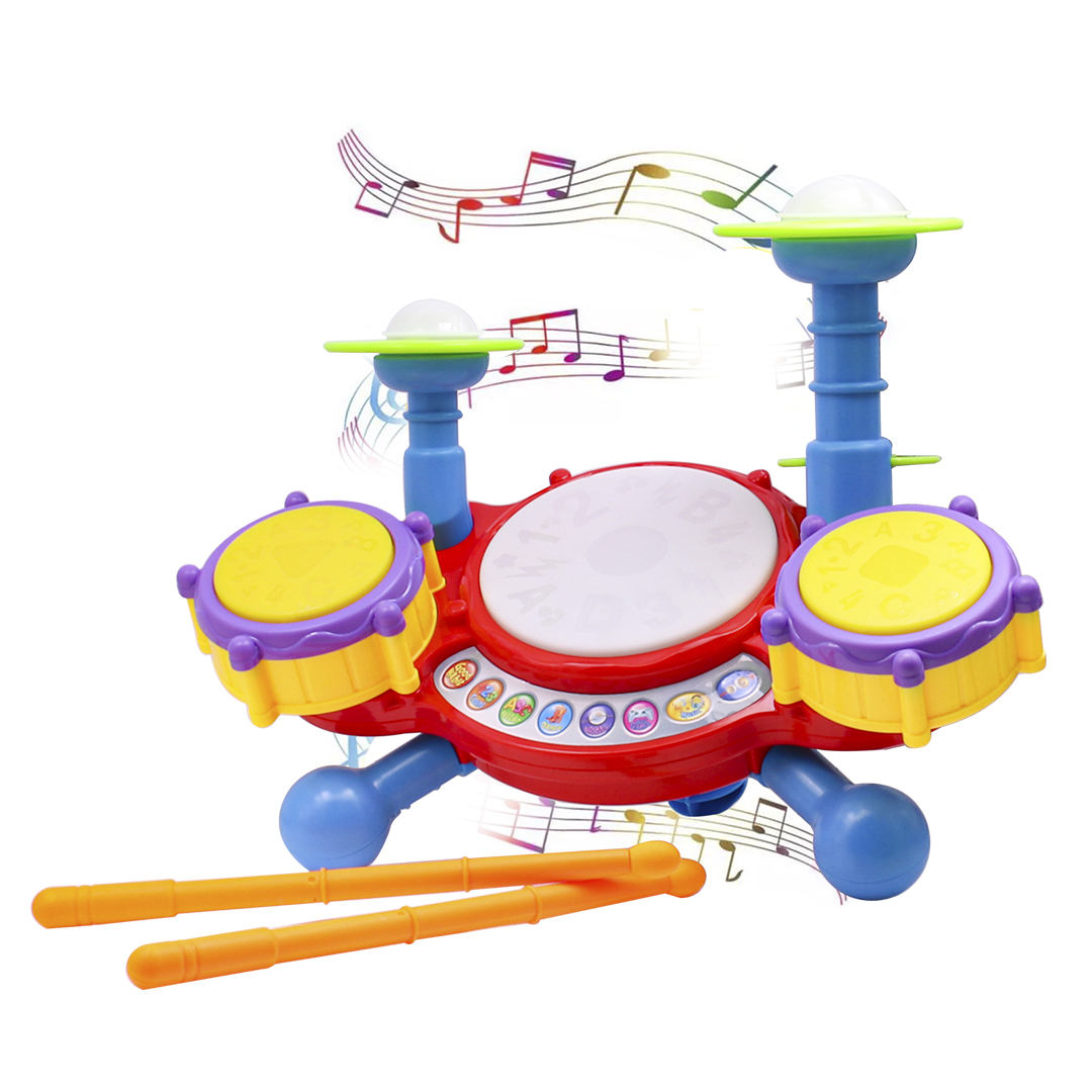 BATERIA MUSICAL DIDACTICA INFANTIL CON LUCES Y SONIDOS (JTJUG969)