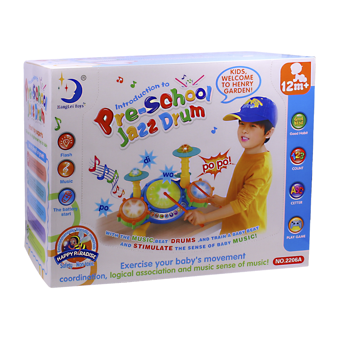 BATERIA MUSICAL DIDACTICA INFANTIL CON LUCES Y SONIDOS (JTJUG969) - Image 4