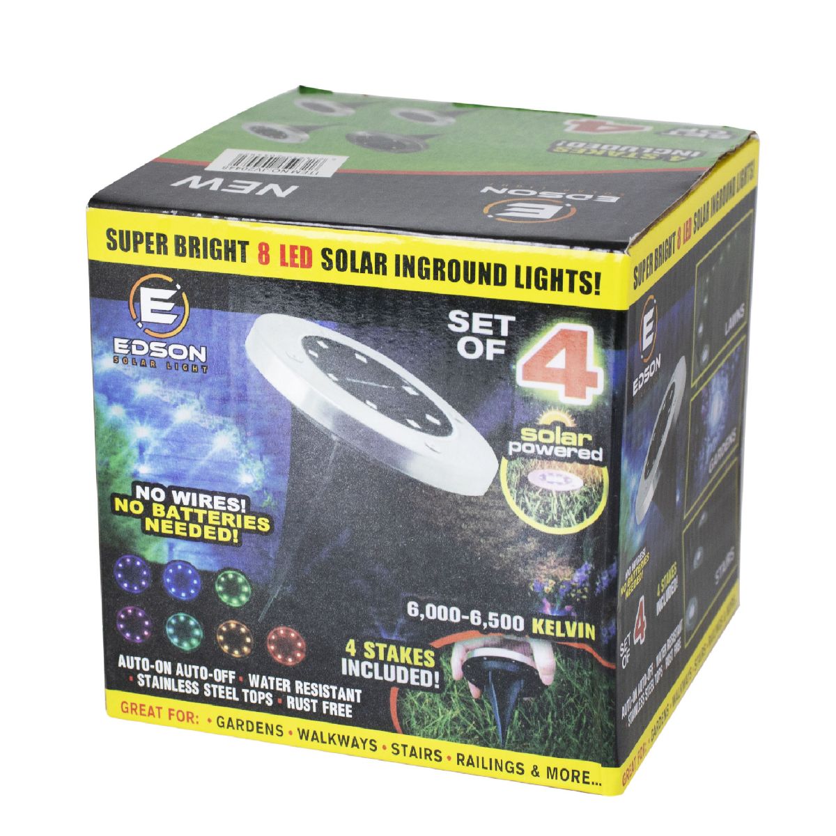LUZ SOLAR PARA JARDIN 8 LEDS X4 (JTLAMP093) - Image 4