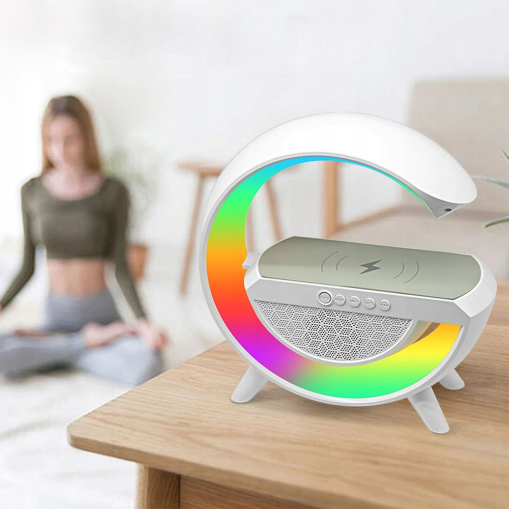 LAMPARA LED G CARGADOR PARLANTE RGB BLANCO (JTLAMP172) - Image 2