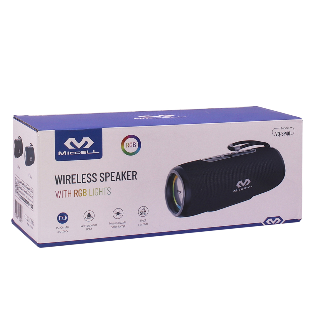 PARLANTE PORTATIL BT MICCELL SP40 AZUL CON LUZ RGB (JTMICC090AZU) - Image 2