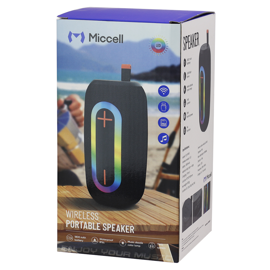 PARLANTE MICCELL PORTATIL BT FM USB RGB SP49 NEGRO (JTMICC127) - Image 3