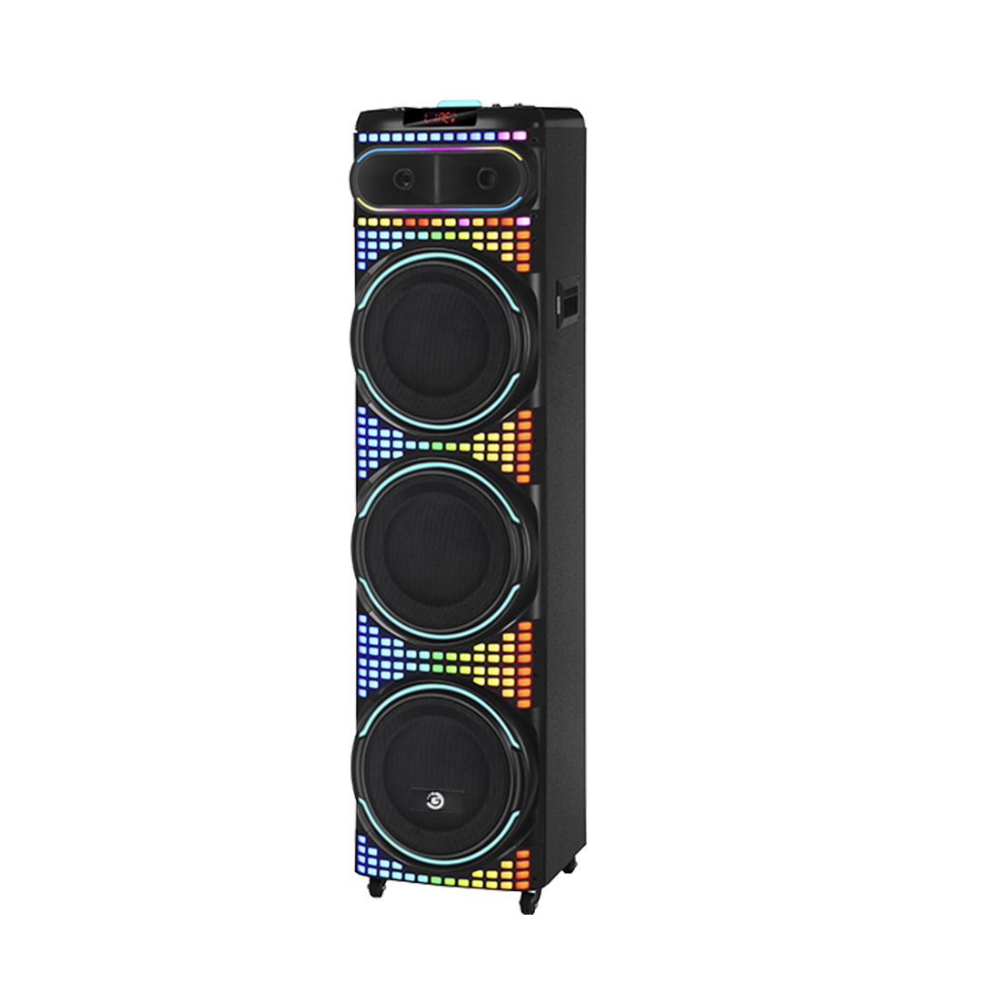 PARLANTE PORTATIL GOLDTECH 12"x3 2x MICROFONO Y CONTROL REMOTO (JTPAR307)