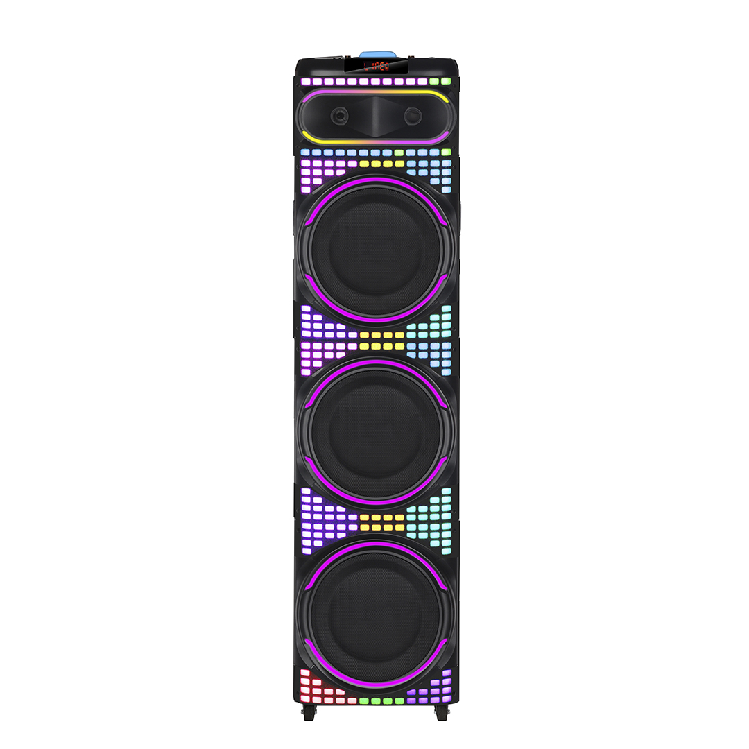 PARLANTE PORTATIL GOLDTECH 12"x3 2x MICROFONO Y CONTROL REMOTO (JTPAR307) - Image 2