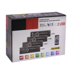 RADIO PARA AUTO BLUETOOH CONTROL REMOTO 12V 12A 60W 2X USB (JTPAR390)